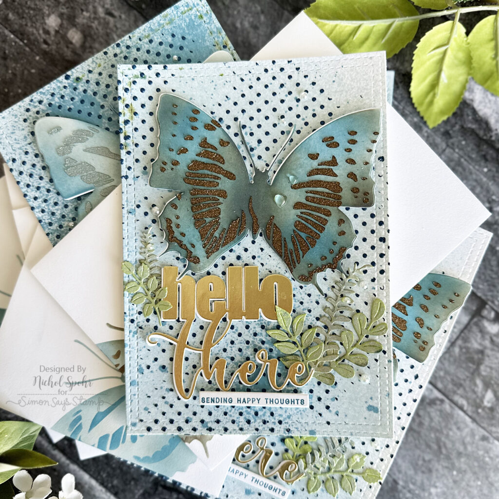 Picket Fence Studios LAYERED FLAUNT BUTTERFLY Stencil sc296