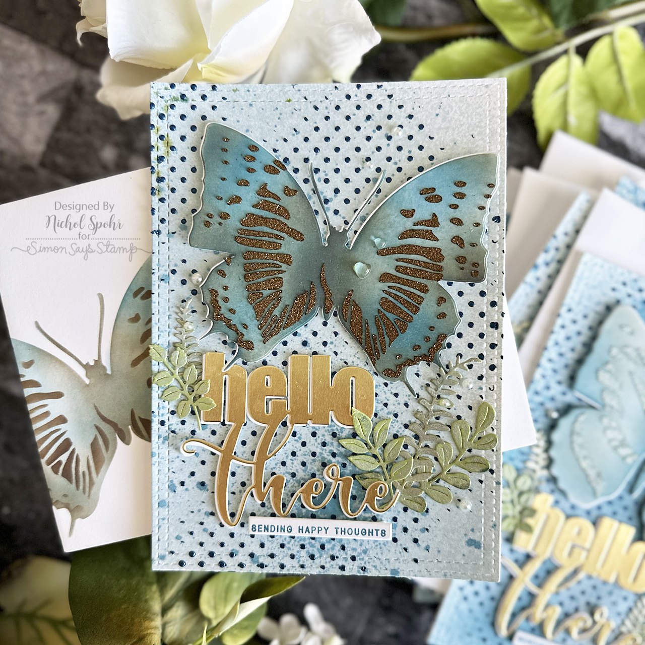 YouTube Live Replay | 5×7 Die Cut Butterfly Cards with Stenciling Paste ...