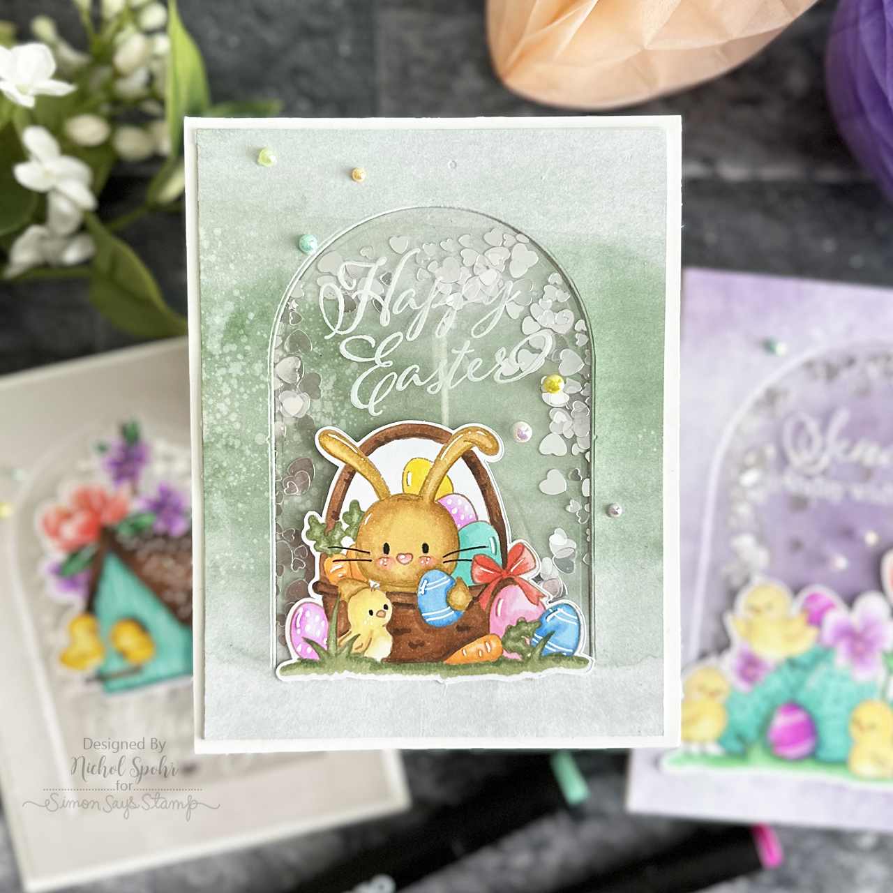 Easter Shaker Cards With Olo Coloring (limited Edition Simon Says Stamp 