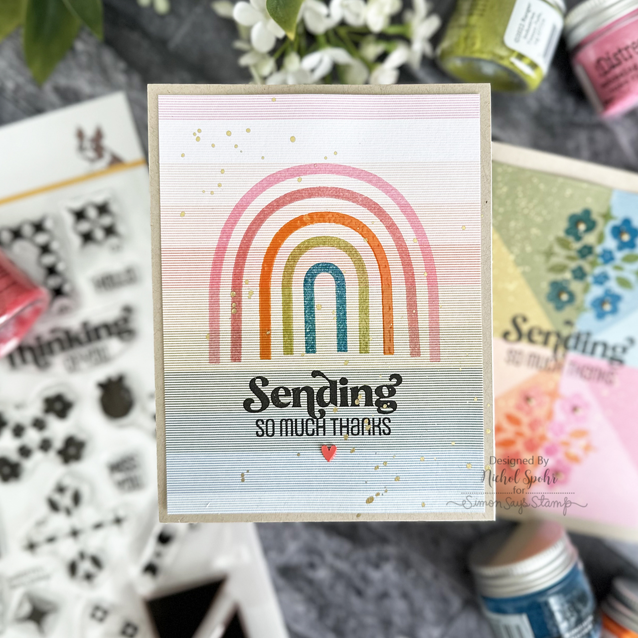 Multi Color Embossing On Patterned Paper (Simon Says Stamp August 2023 ...