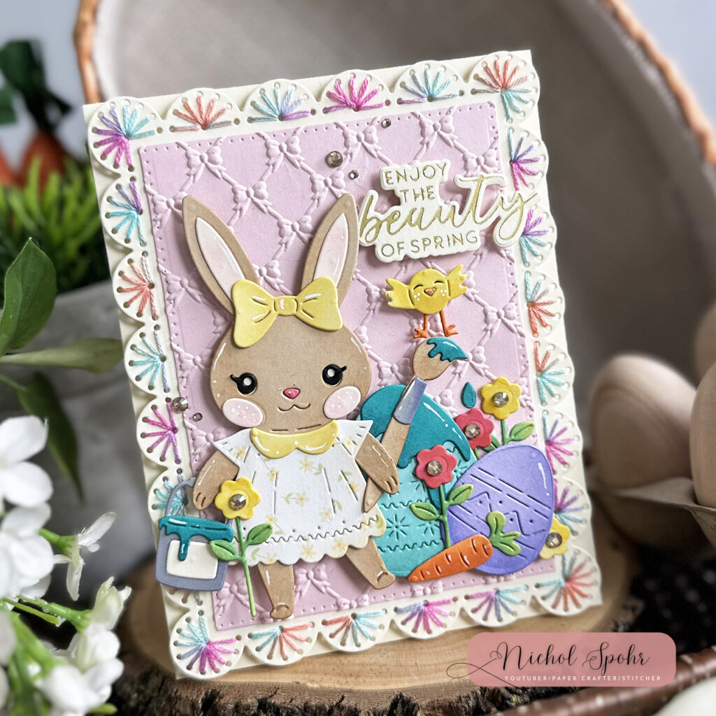 CREATE Your Own STUNNING EASTER Handmade Card with Die Cut and Stitch ...
